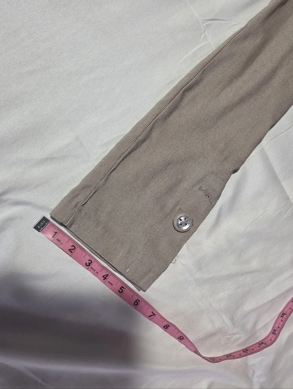 Lorena Vieira Neutral 2-Piece Set Beige Top & Slim Pants Petite S (Read Flaws)